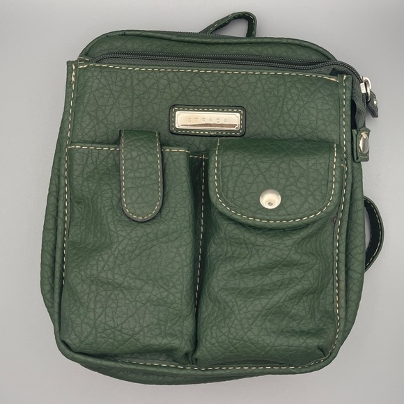 Strada Crossbody Bag Green Compartments Organized Pockets SummerTravel Purse - Picture 1 of 8